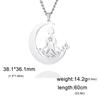 Dreamtimes 2026 New Vintage Moon Necklace Women's Pendant Stainless Steel Yoga Relaxation Sports Jewelry Gift