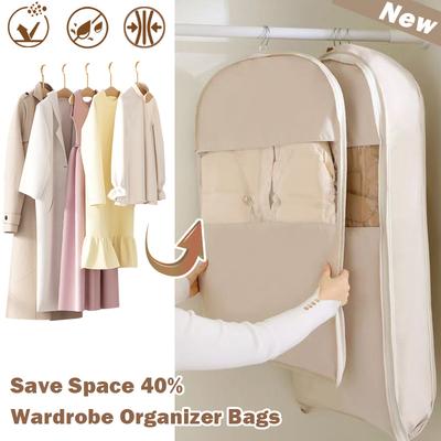 1/2pcs Clothing Compression Bag Wardrobe Organizer Down Jacket Compression Storage Bag Save Space Closet Clothes Organizer Bag