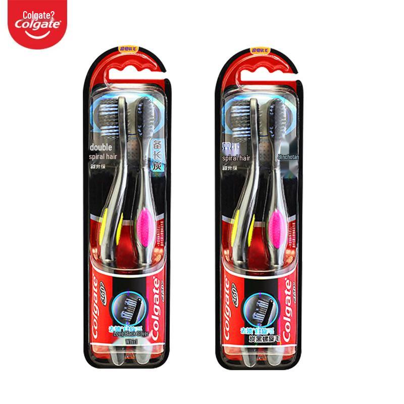 

Colgate 360° Charcoal Dual Spiral Soft Toothbrush 4-Pack