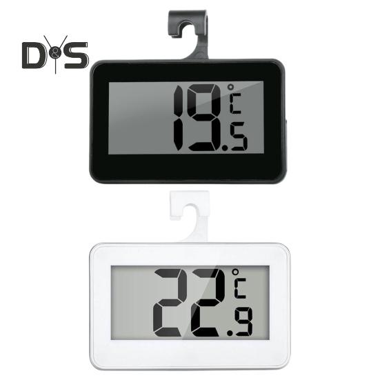Termómetro colgante para refrigerador con pantalla LCD, termómetro digital resistente al agua para congelador, funciona con pilas, medidor de temperatura de alta precisión para refrigerador.