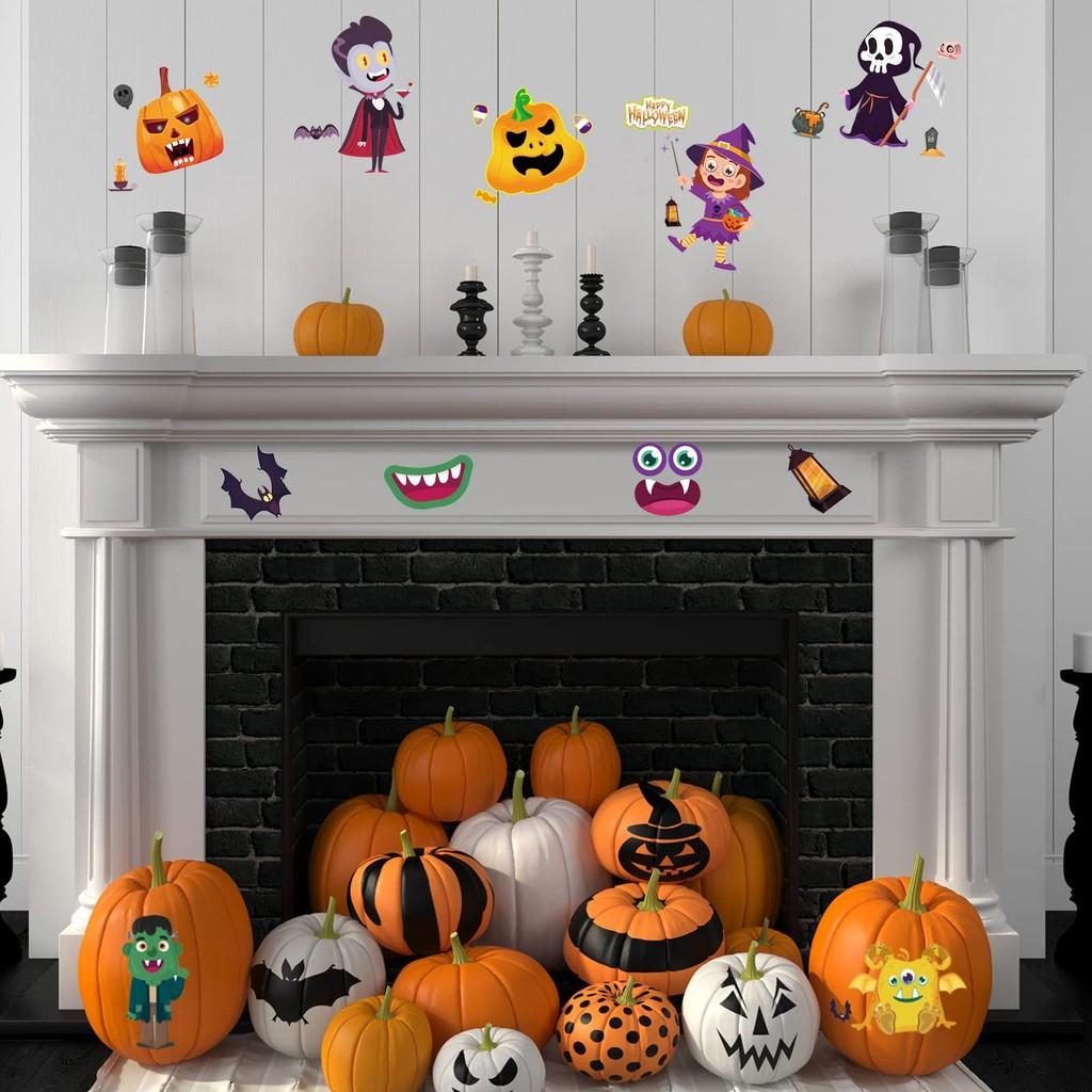 Creative Cm2304010 Cross-border Halloween Pumpkin Puzzles Fun Decoration Stickers Set