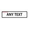 Custom 4x16 Aluminum Street Sign Personalized White Black Border Home Patio Decor