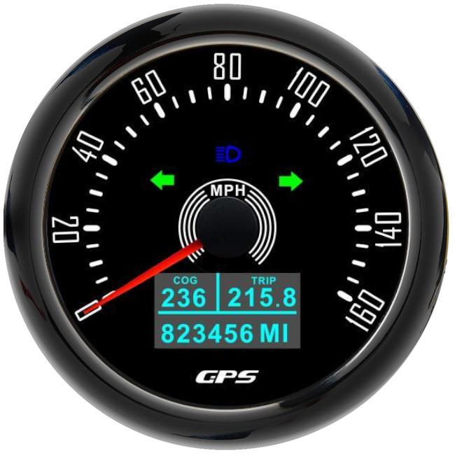 Universal GPS Speedometer 85mm Car Motorcycle Speed Meter Gauge 7 Colors Backlit Odometer Gauges Trip ODO COG 12V/24V