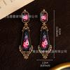Vintage Chinese Style Flower Long Earrings Antique Light Luxury High-end Retro Heavy Industry