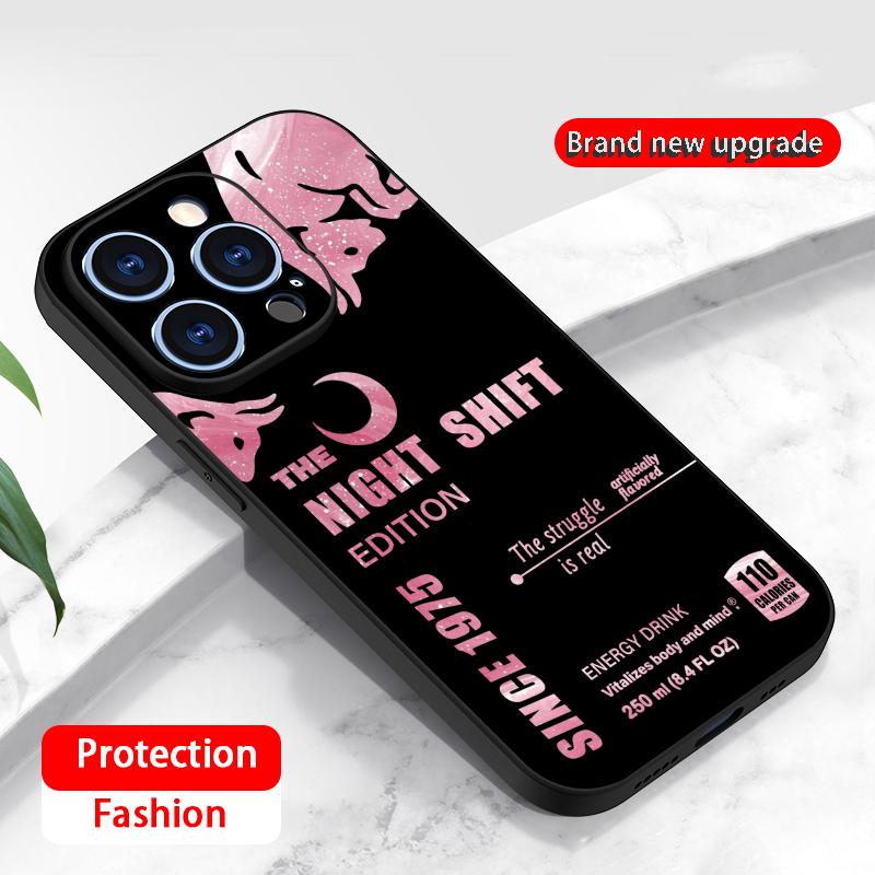 Star Bull Energy Drink schimb de noapte Carcasă Telefon Pentru iPhone 17 16 16e 15 14 13 12 Plus Mini Pro Max Moale neagră Husă Rezistentă la Șocuri
