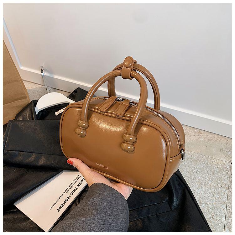 Genți de mână vintage roșii Poșetă Femei High Street Mâner Chic Piele Casual Genți Crossbody Femei Retro