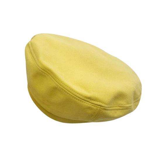 

Модная женская однотонная берет для девочек, шапочка-бини, летняя весенняя шляпа от солнца художника жёлтый