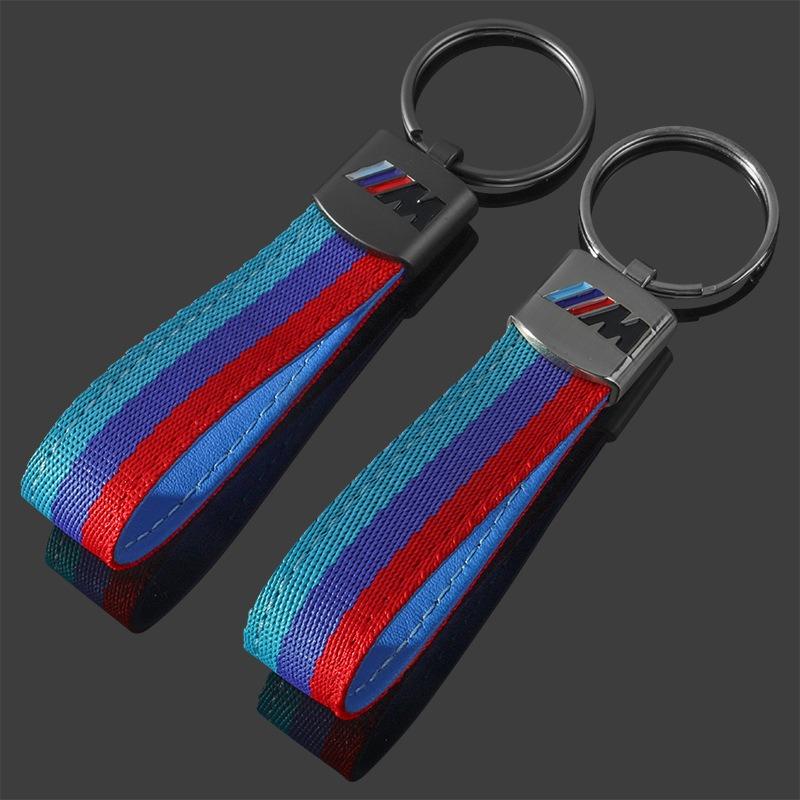 SYJH7 Synthetic Car Key Decor Key Ring Straps 3D Metal Keychain For BMW M Performance E46 E90 E60 F10 F30 E39 E36 F20 E87 G30 E92E91X5