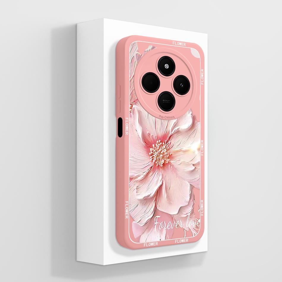 Per Custodia Telefono POCO C75 Carino Cuore Gatto Morbido Silicone Liquido Cover Posteriore Per Xiaomi Poco C 75 Protezione Completa Anti Caduta Funda Capa