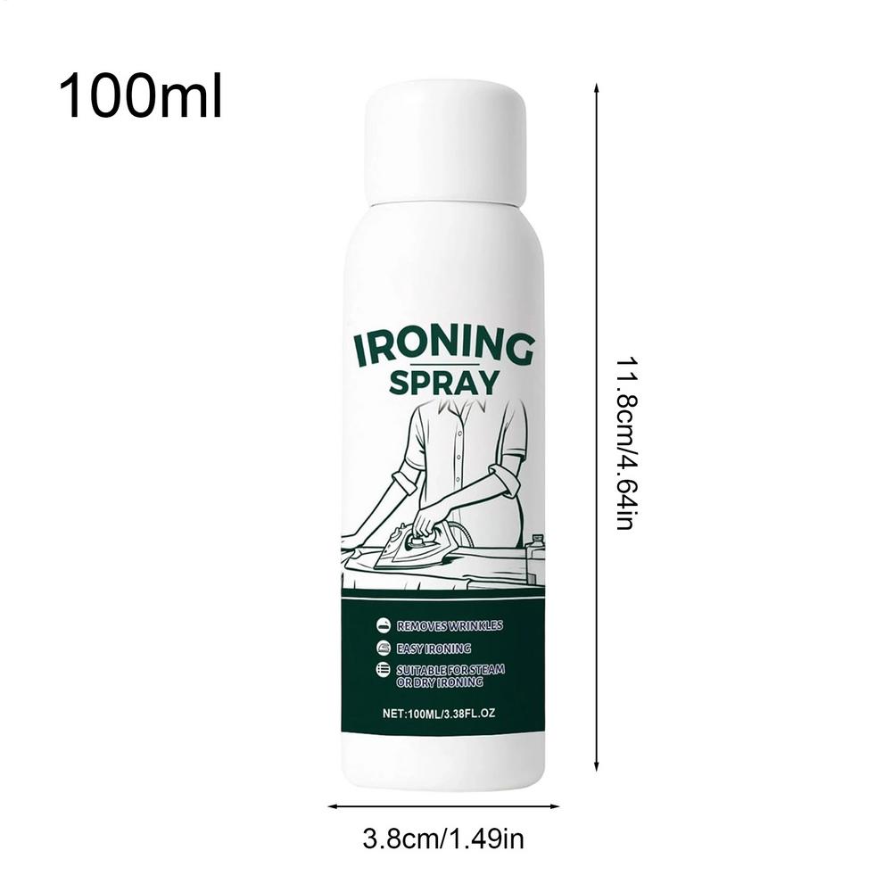 

100ml Ironing Spray Heavy Hold Gentle Travel Size Travel Fabric Static Guard Spray for Wool Cotton Linen Polyester Silk Clothing 100ml