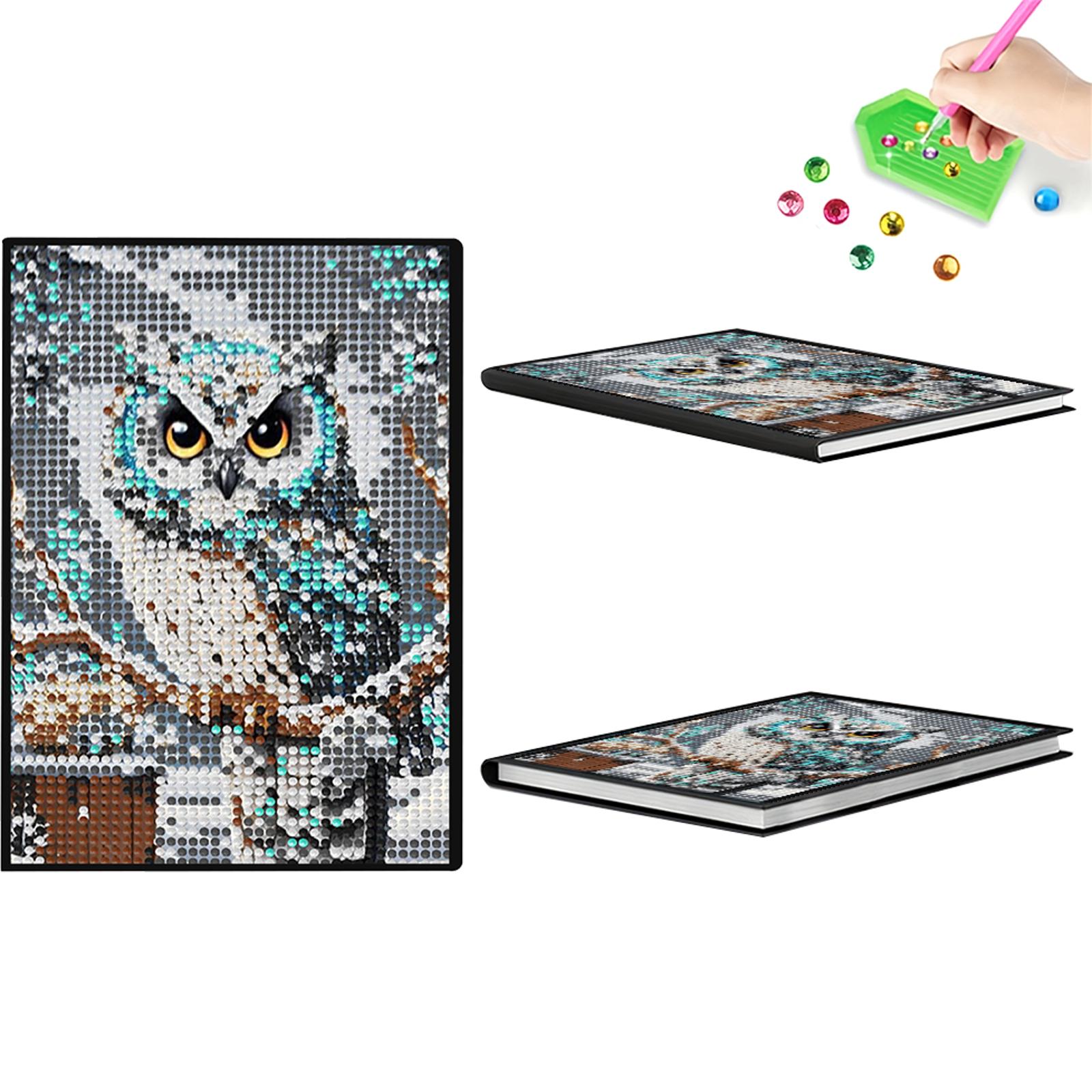 Rhinestone Art Painting Notebook Kit DIY 5D Diamond Painting Diary Book Diamond Art Painting Notebook Kit Holiday Birthday Gift