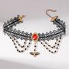 Halloween bat lace necklace female, niche trend personality collarbone necklace fashion collar