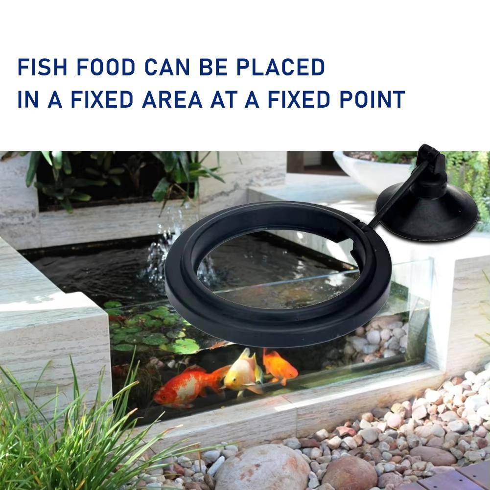 Aquarium Fish Feeding Ring Equipped Suction Cups Portable Circular Square Aquatic Animal Feeder Fish Tank Aquarium Feeding Tools
