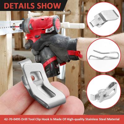 Gürtelclips 42-70-0495 Bohrmaschinen-Werkzeugclips Haken-Set mit Schrauben für Bohrmaschine Schlagschrauber Sechskantschrauber Hydraulikschrauber