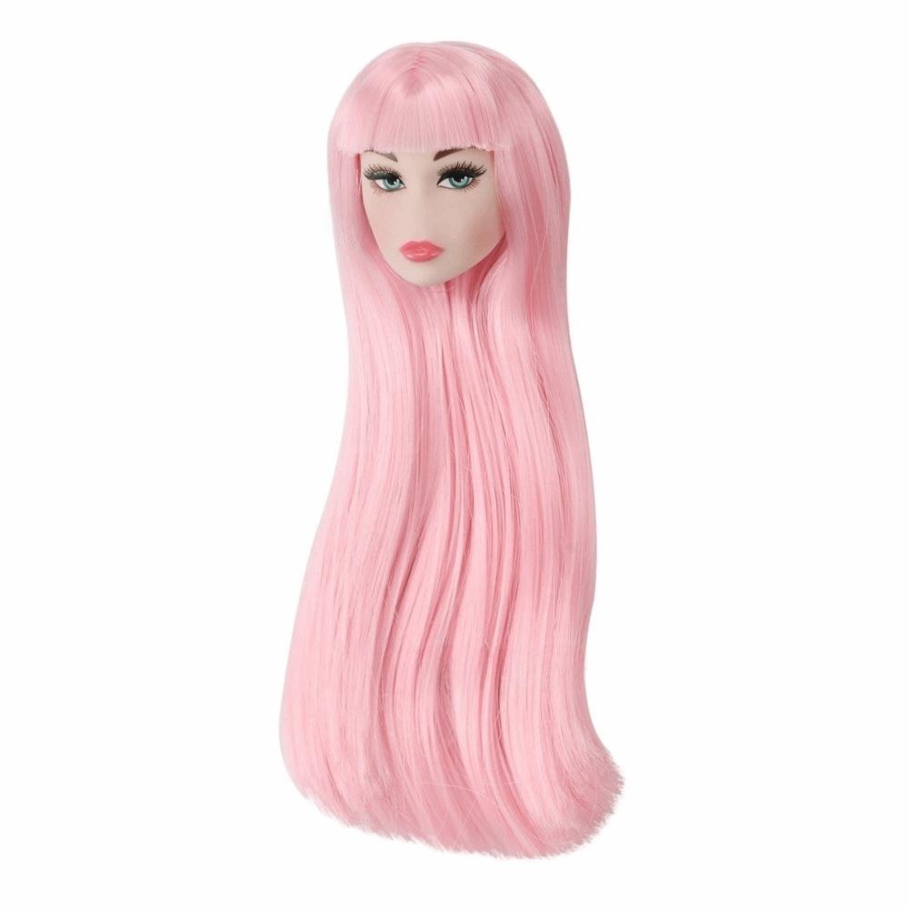 Weiß Normal Gebräunte Haut Puppenkopf Langes Haar Modepuppenkopf für 11,5 Zoll BJD Puppenkörper