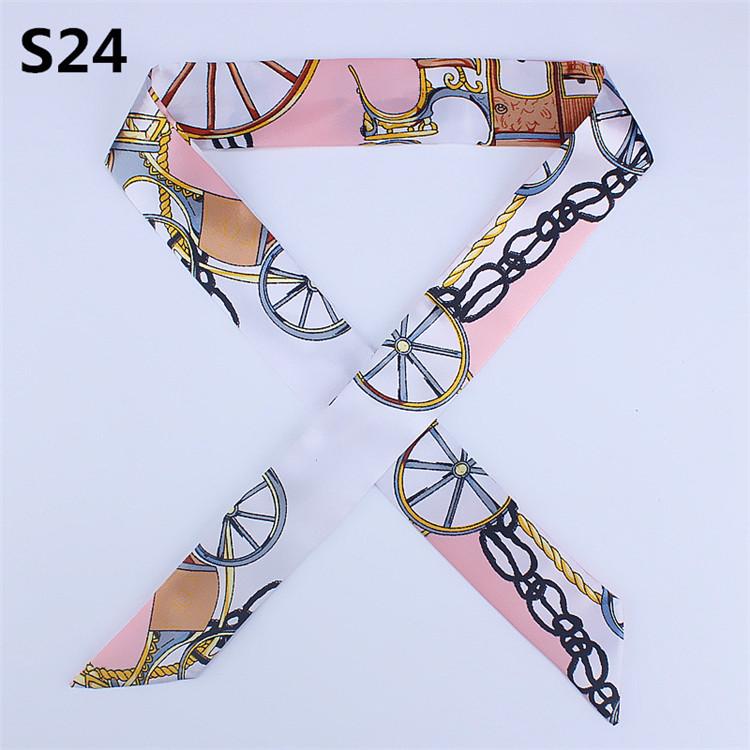 47 Colors Brand Bandana Small Silk Bag Scarf Women Head Hijab Scarf Long Skinny Scarves For Ladies Fashion Headband
