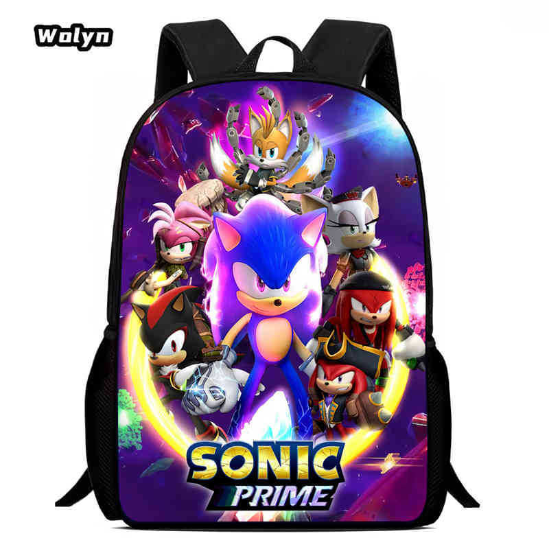 Sonic Schoolbag Large Capacity Multi-Function Spine Protection To Reduce The Burden Of Student Party Essential Comfortable Schoolbag