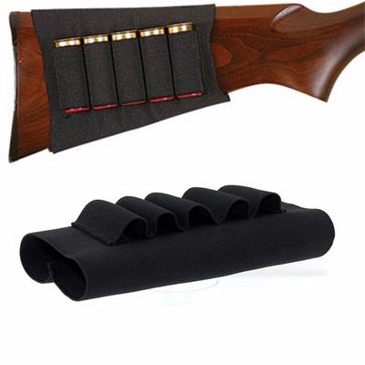 Pușcă Airsoft Vânătoare Pungi tactice pentru pușcă de vânătoare 5 cartușe cu cap la stoc Suport pentru carcasă Suport pentru muniție din material elastic