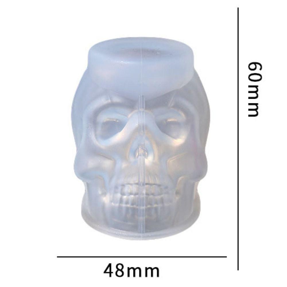 Mehrere Größen Schädelform 3D Skelettkopfform Kerzenform Schädelform Feiertagsparty