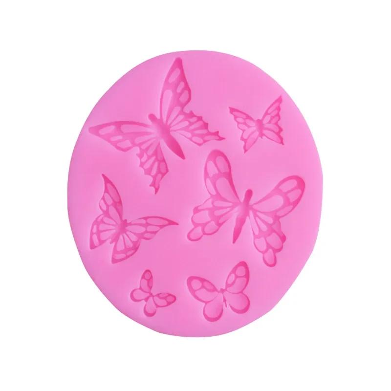 

Овальная форма с узором бабочки, форма для выпечки торта из помадки, шоколадные конфеты, DIY формы, инструменты для украшения торта, кухонные аксессуары розовый
