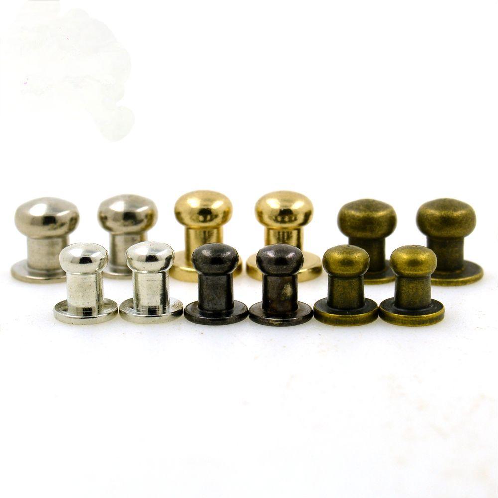 10pcs Round Hat Bag Brass Nail Leather Craft Monk Head Screws Clothes/Bag/Shoes Garment Rivets