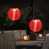 Yousheng 25/30CM Folding Solar Lantern with Handle IP44 Waterproof Outdoor Garden Hanging Chinese Traditional Decorative LED Cloth Lantern
