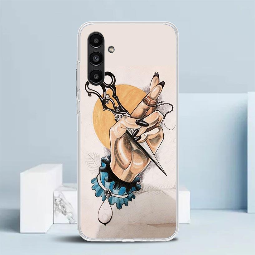 

Hair Stylist Scissors Brush Phone Case For Samsung Galaxy A55 A54 A52 A53 A15 A14 A12 A13 A25 A24 A22 A23 A35 A34 A32 A33 A04S A Samsung A55