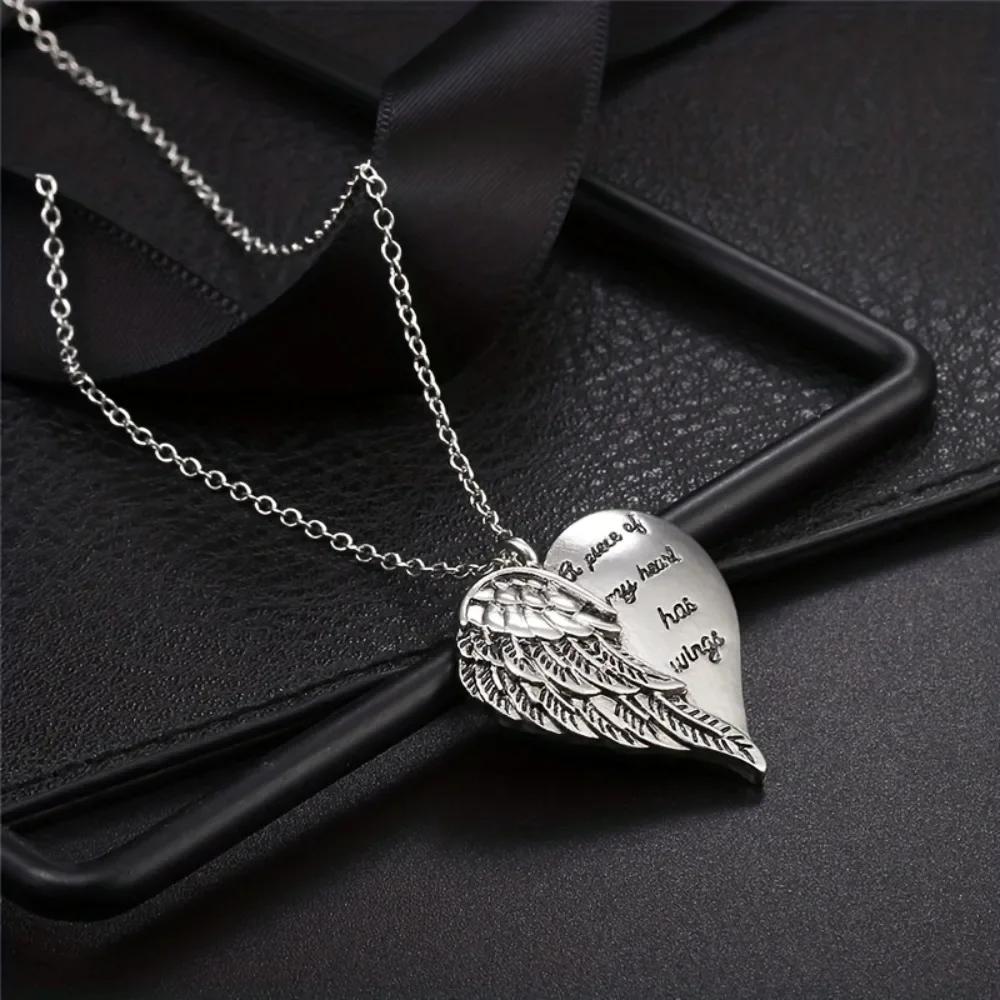 Angel Wings Wings Heart  Fashion Creative Love Necklace Pendant