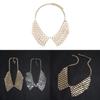 Europäischer Stil Metallhalskette Mit Geometrischem Design Und Schlangenkette Für Frauen