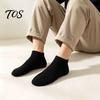 Moisture Wicking Cotton Socks 5 Pair Crew for Men Women, Extra Loose Ankle Sports Socks, Non-Binding Breathable Solid Color Versatile Athletic All Day