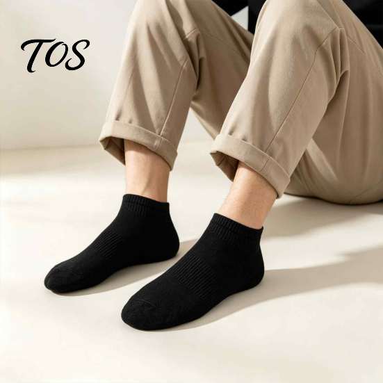 Moisture Wicking Cotton Socks 5 Pair Crew for Men Women, Extra Loose Ankle Sports Socks, Non-Binding Breathable Solid Color Versatile Athletic All Day