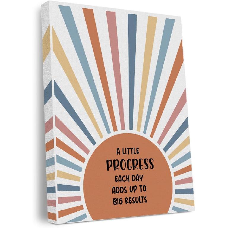 Pirational Positive Affirmations Canvas Wall Art Framed Art Motivational Therapy Office Decor Growth Mindset Wall Decor Modern Artwork Living Room