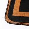 Poncho a mantella aperto davanti a righe floreali nero e grigio, coperta da viaggio a maglia grossa, scialle avvolgente