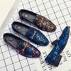 Stylish Men's Tassel Loafers Mens Floral Print Leather Slip-ons Casual Dress Shoes for Men Size 38-46