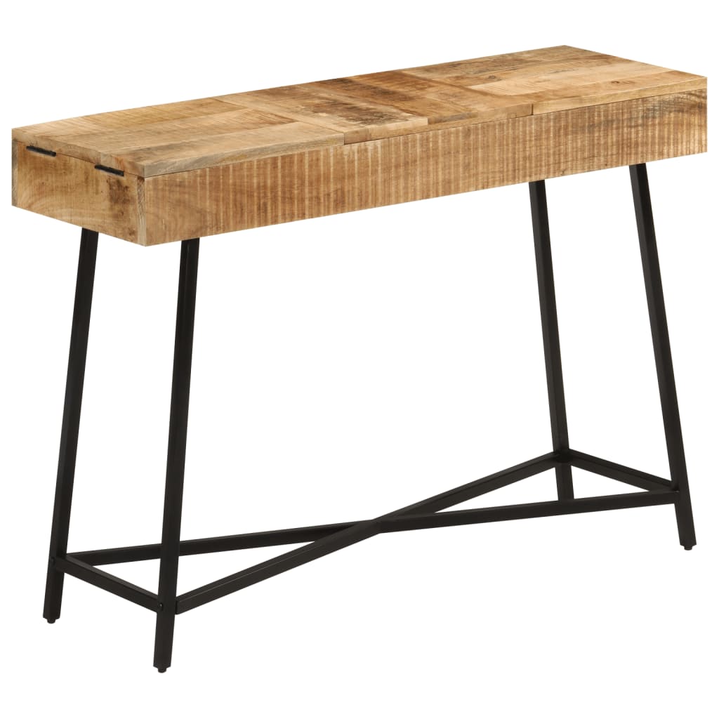 Vanity Table 105x35x75 cm Rough Solid Wood Mango and Iron