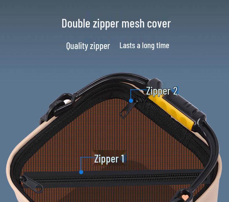 Portable Foldable Fishing Bucket & Live Fish Protector