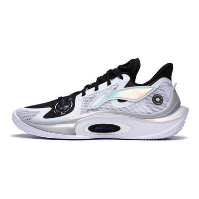 Li Ning SONIC 11 Stelle Tessuto, Pelle Sintetica Resistente all'Abrasione Traspirante Scarpe da Basket Basse da Uomo ABAT021-1