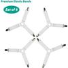 4pcs Adjustable Elastic Fitted Sheet Corner Holder Straps Clips