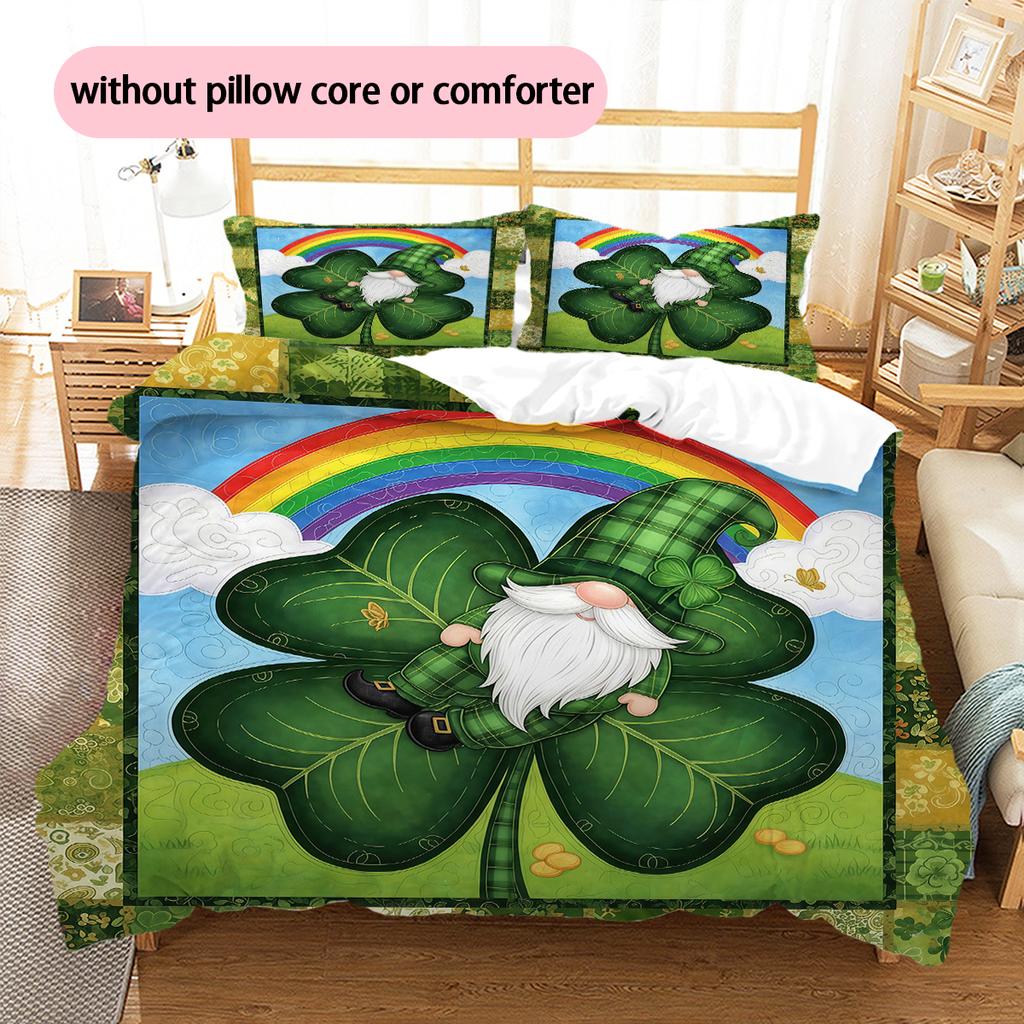 Cartoon Pattern Bedding Quilt Set Quilt Cover Pillowcase Home Decoration Birthday Gift (1 * Duvet Cover + 2 * Pillowcase, Without Core)