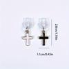 Cross Mobile Phone Dust Plug Alloy Pendant Black and White DIY Pendant Accessories