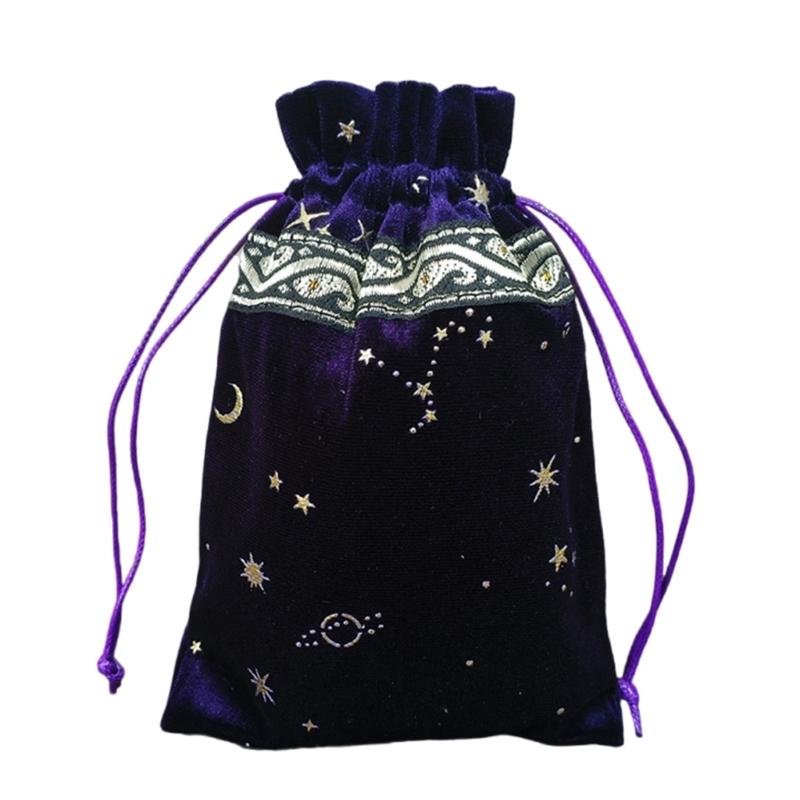 Flannel Tarot Drawstrings Bag Dices Party Storage Bag Jewelry Rune Pouches Organizers for Tarot & Oracles Cards