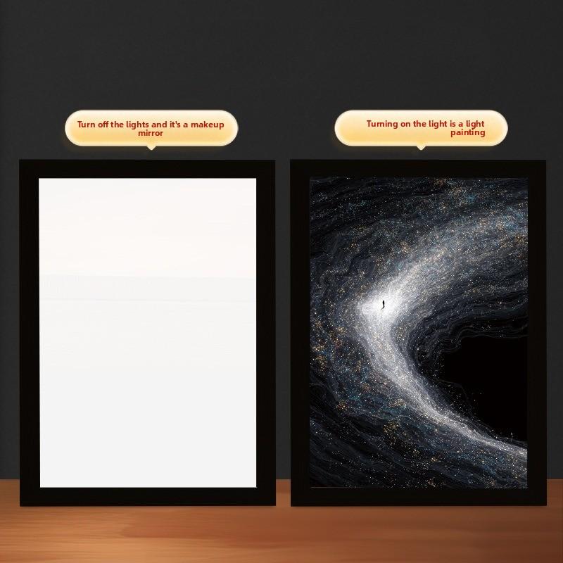 

22cm/8.66in Universe 3D Light Painting Cartoon Night Creativity Collectible Mirror Table Lamp Bedroom Decoration Luminous Gifts