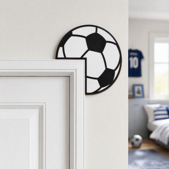 xiaobudian Door Frame Sticker, Sports Corner Protector, Basketball Football Baseball Rugby Self-Adhesive Sign for Fans Boys Rooms Home Decor