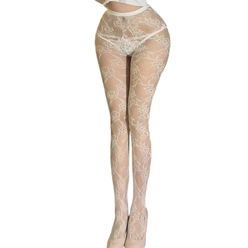 Fashionable Floral Fishnet Leggings Sweet Design Comfort Tights Breathable Fabric for Lady Women Everyday Wear