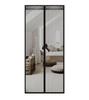 59 In. X 87 In. Black Plastic Magnetic Screen Door Bi-Parting