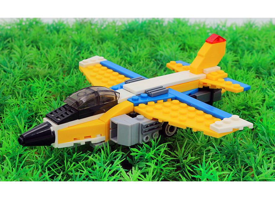 Children's Creative Building Blocks - Car, Airplane, and Fighter Toy Set