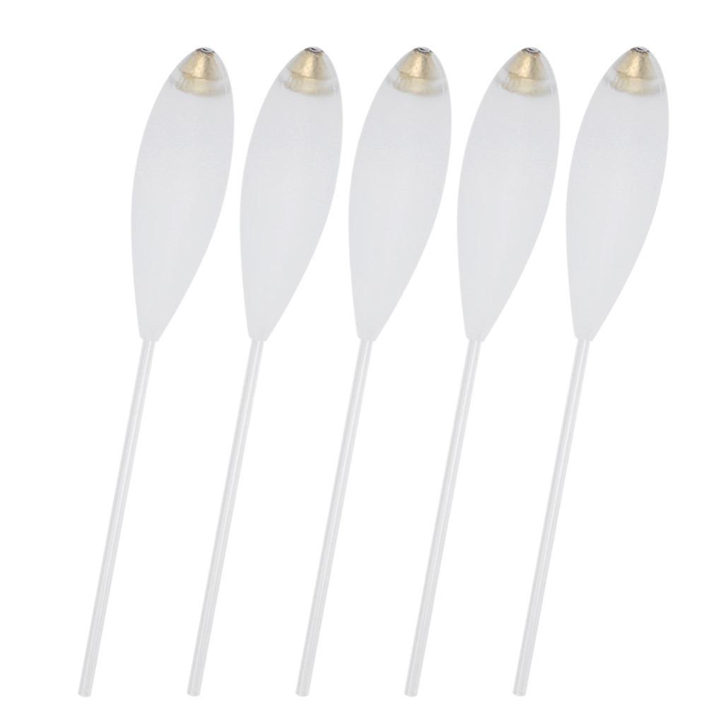 5PCS Slow Sinking Sinking Float White Gold Fishing Bobber Durable Fishing Floats Fly Fishing