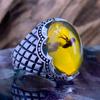 Mens 2023 Red Emerald Inlaid Ring Turkey Retro Domineering Personality Ring To Attend The Banquet Highquality Jewelry
