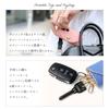 Women's 4-Ring Genuine Leather Smart Key Case, Tri-Fold, Leather, Cowhide Leather, Slim, Compact, Mini Key Holder, 4-Ring Key Hook, Pastel Colors,