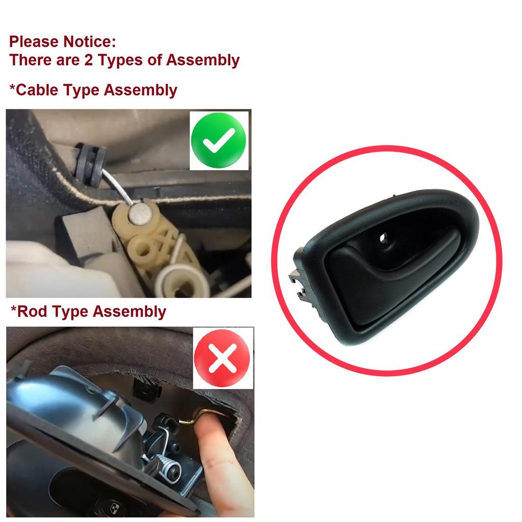 BDP102 Vnútorná kľučka dverí vľavo čierna pre Renault Clio Trafic Master 2 Scenic Megane Logan 1 Movano Vivaro A Primastar Daily 3 4 5